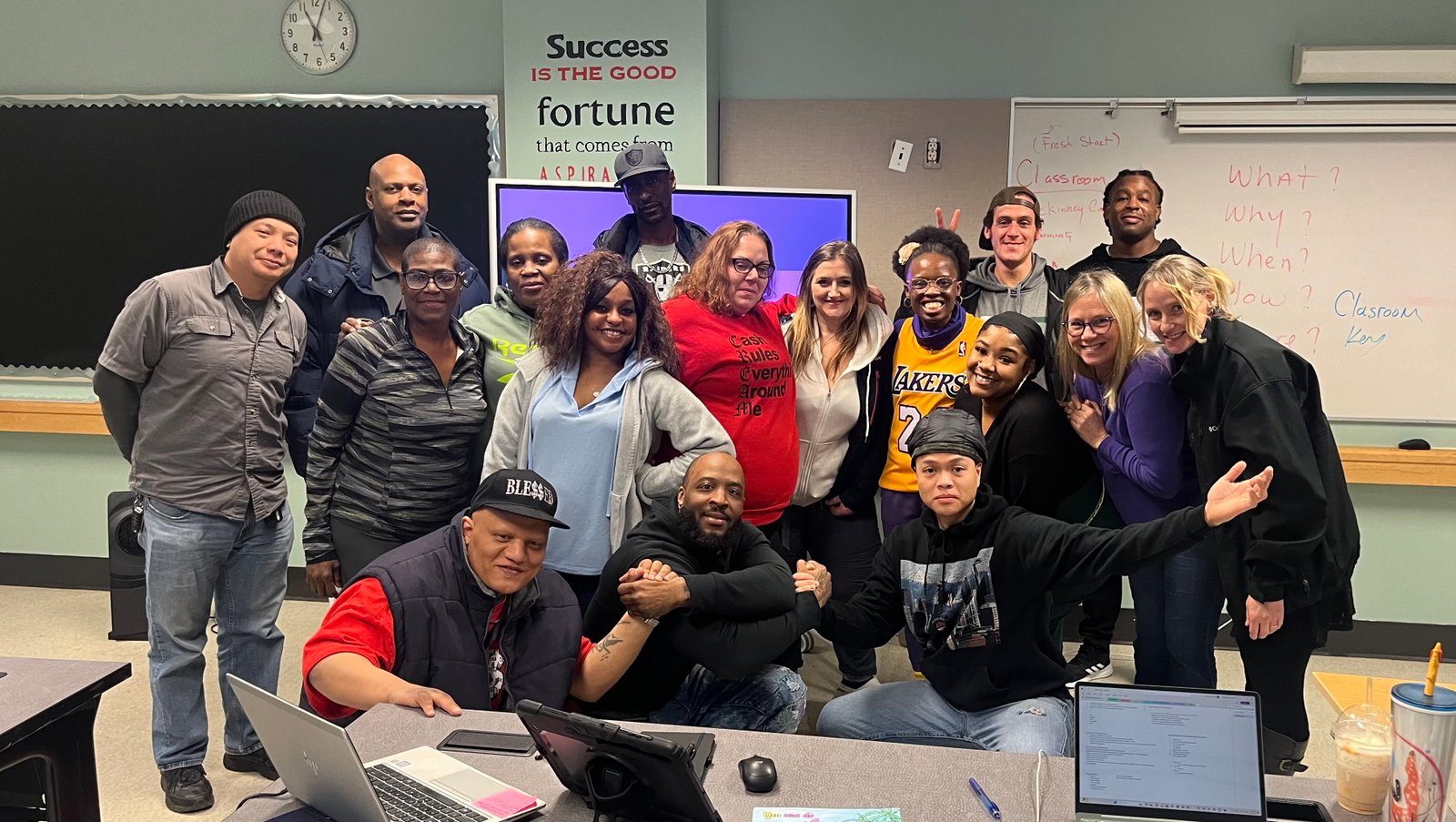 Fresh Start Professional Services graduating class with Jerrel Jones
